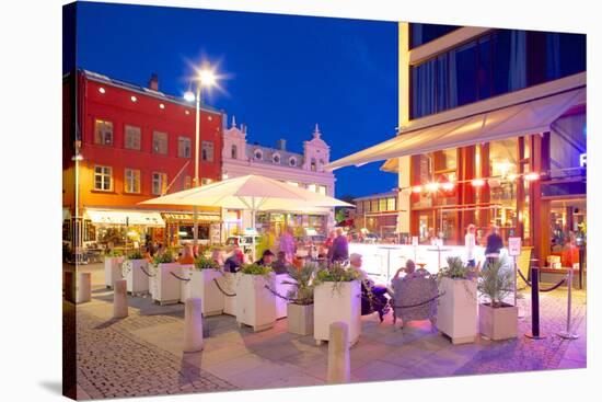 Restaurant on Vallgatan at Dusk, Gothenburg, Sweden, Scandinavia, Europe-Frank Fell-Stretched Canvas