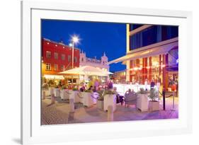 Restaurant on Vallgatan at Dusk, Gothenburg, Sweden, Scandinavia, Europe-Frank Fell-Framed Photographic Print