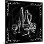 Restaurant or Bar Wine List on Chalkboard Background-incomible-Mounted Art Print