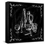 Restaurant or Bar Wine List on Chalkboard Background-incomible-Framed Stretched Canvas