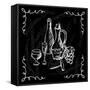 Restaurant or Bar Wine List on Chalkboard Background-incomible-Framed Stretched Canvas