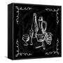 Restaurant or Bar Wine List on Chalkboard Background-incomible-Framed Stretched Canvas