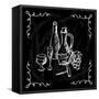 Restaurant or Bar Wine List on Chalkboard Background-incomible-Framed Stretched Canvas