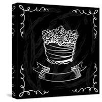 Restaurant or Bar Wine List on Chalkboard Background-incomible-Stretched Canvas