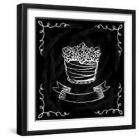 Restaurant or Bar Wine List on Chalkboard Background-incomible-Framed Art Print