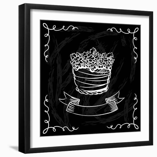 Restaurant or Bar Wine List on Chalkboard Background-incomible-Framed Art Print