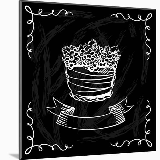 Restaurant or Bar Wine List on Chalkboard Background-incomible-Mounted Art Print