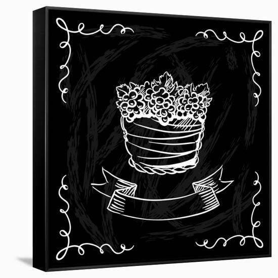 Restaurant or Bar Wine List on Chalkboard Background-incomible-Framed Stretched Canvas