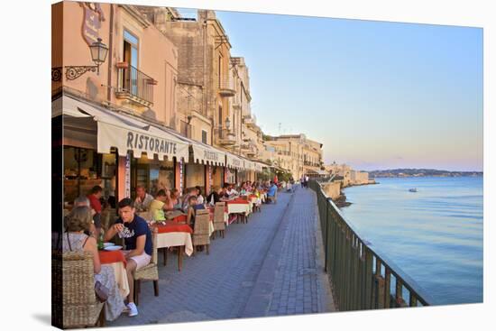 Restaurant, Ortygia, Syracuse, Sicily, Italy-Neil Farrin-Stretched Canvas