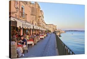 Restaurant, Ortygia, Syracuse, Sicily, Italy-Neil Farrin-Stretched Canvas