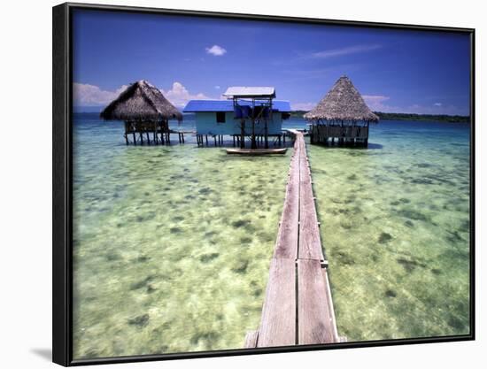 Restaurant Over the Water, Bocas del Toro Islands, Panama-Art Wolfe-Framed Photographic Print