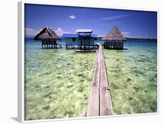 Restaurant Over the Water, Bocas del Toro Islands, Panama-Art Wolfe-Framed Photographic Print