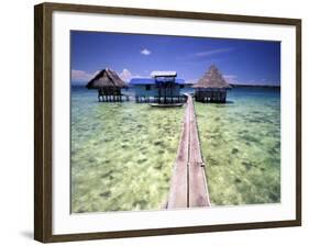 Restaurant Over the Water, Bocas del Toro Islands, Panama-Art Wolfe-Framed Photographic Print