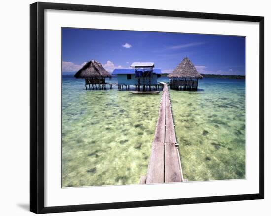 Restaurant Over the Water, Bocas del Toro Islands, Panama-Art Wolfe-Framed Photographic Print