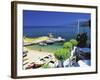 Restaurant Overlooking Fisherman's Bay, Ikaria, Greece, Europe-Sakis Papadopoulos-Framed Photographic Print