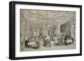 Restaurant, Paris, 1840, France, 19th Century-null-Framed Giclee Print