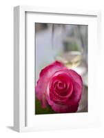 Restaurant, Paris - Pink Roses on the Table-Owen Franken-Framed Photographic Print