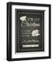 Restaurant Poster on Blackboard-hoverfly-Framed Art Print