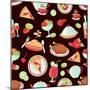 Restaurant Seamless Pattern-Macrovector-Mounted Premium Giclee Print