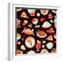 Restaurant Seamless Pattern-Macrovector-Framed Art Print