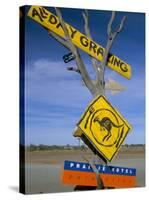 Restaurant Sign for Feral Food, Outback, South Australia, Australia-Steve & Ann Toon-Stretched Canvas