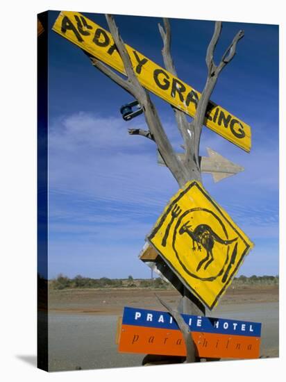 Restaurant Sign for Feral Food, Outback, South Australia, Australia-Steve & Ann Toon-Stretched Canvas