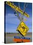Restaurant Sign for Feral Food, Outback, South Australia, Australia-Steve & Ann Toon-Stretched Canvas