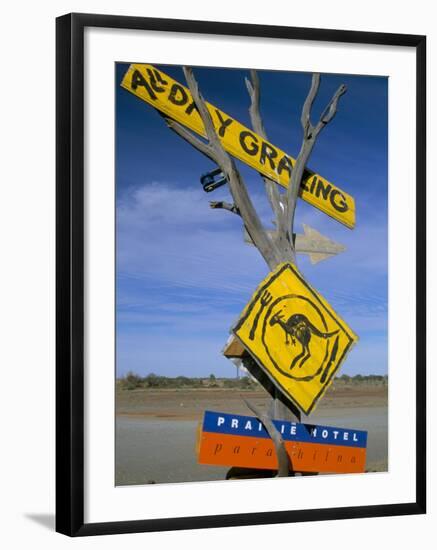 Restaurant Sign for Feral Food, Outback, South Australia, Australia-Steve & Ann Toon-Framed Photographic Print