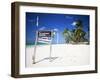 Restaurant Sign on Beach at Jambiani, Island of Zanzibar, Tanzania, East Africa, Africa-Lee Frost-Framed Photographic Print