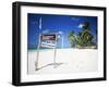 Restaurant Sign on Beach at Jambiani, Island of Zanzibar, Tanzania, East Africa, Africa-Lee Frost-Framed Photographic Print