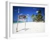 Restaurant Sign on Beach at Jambiani, Island of Zanzibar, Tanzania, East Africa, Africa-Lee Frost-Framed Photographic Print