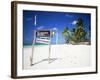 Restaurant Sign on Beach at Jambiani, Island of Zanzibar, Tanzania, East Africa, Africa-Lee Frost-Framed Photographic Print