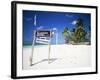 Restaurant Sign on Beach at Jambiani, Island of Zanzibar, Tanzania, East Africa, Africa-Lee Frost-Framed Photographic Print