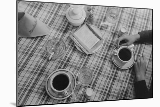 Restaurant Still Life of Coffee and Cigarettes. Lufkin, Texas, April 1939-null-Mounted Photo