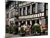 Restaurant, Timbered Buildings, La Petite France, Strasbourg, Alsace, France, Europe-Richardson Peter-Mounted Photographic Print