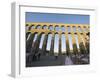 Restaurant Under the 1St Century Roman Aqueduct, Segovia, Madrid, Spain, Europe-Christian Kober-Framed Photographic Print