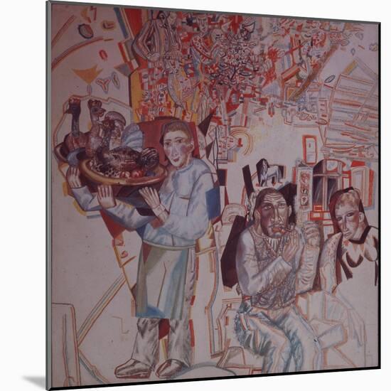 Restaurant-Pavel Nikolayevich Filonov-Mounted Giclee Print