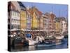 Restaurants and Bars in the Nyhavn Waterfront Area, Copenhagen, Denmark, Scandinavia, Europe-Gavin Hellier-Stretched Canvas