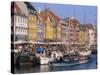 Restaurants and Bars in the Nyhavn Waterfront Area, Copenhagen, Denmark, Scandinavia, Europe-Gavin Hellier-Stretched Canvas