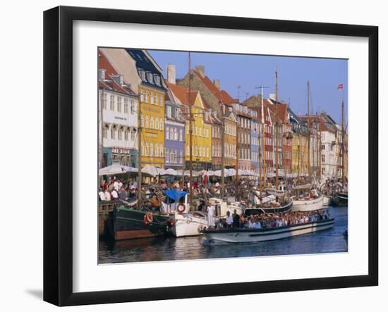 Restaurants and Bars in the Nyhavn Waterfront Area, Copenhagen, Denmark, Scandinavia, Europe-Gavin Hellier-Framed Photographic Print