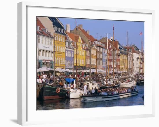 Restaurants and Bars in the Nyhavn Waterfront Area, Copenhagen, Denmark, Scandinavia, Europe-Gavin Hellier-Framed Photographic Print