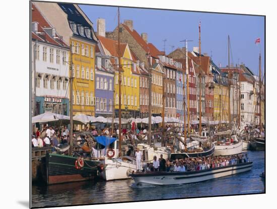 Restaurants and Bars in the Nyhavn Waterfront Area, Copenhagen, Denmark, Scandinavia, Europe-Gavin Hellier-Mounted Photographic Print