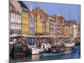 Restaurants and Bars in the Nyhavn Waterfront Area, Copenhagen, Denmark, Scandinavia, Europe-Gavin Hellier-Mounted Photographic Print