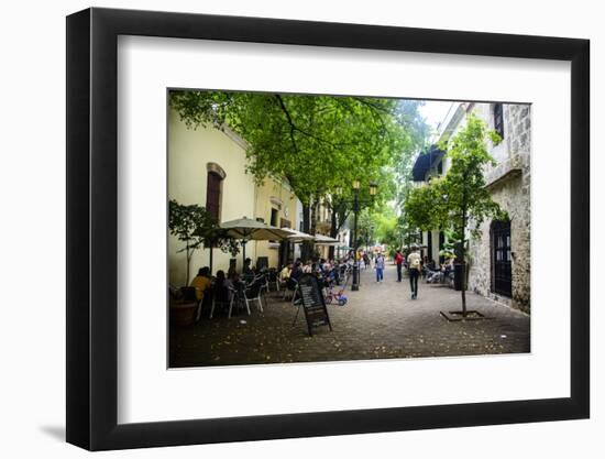 Restaurants and Colonial Houses in the Zona Colonial, Old Town, Santo Domingo-Michael Runkel-Framed Photographic Print