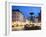 Restaurants and Fountain at Dusk, Armagertorv, Copenhagen, Denmark, Scandinavia, Europe-Frank Fell-Framed Photographic Print