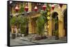 Restaurants and lanterns, Hoi An, Vietnam-David Wall-Framed Stretched Canvas