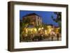 Restaurants at Dusk, Makarska, Dalmatian Coast, Croatia, Europe-John Miller-Framed Photographic Print