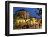 Restaurants at Dusk, Makarska, Dalmatian Coast, Croatia, Europe-John Miller-Framed Photographic Print