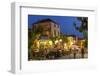 Restaurants at Dusk, Makarska, Dalmatian Coast, Croatia, Europe-John Miller-Framed Photographic Print