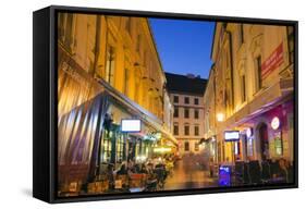 Restaurants, Bratislava, Slovakia, Europe-Christian Kober-Framed Stretched Canvas